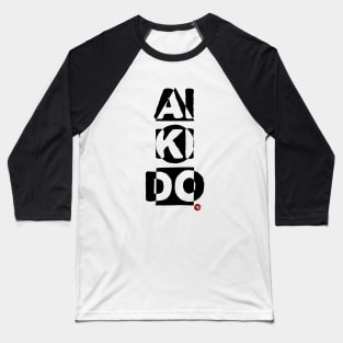 Aikido Shapes - Black Baseball T-Shirt